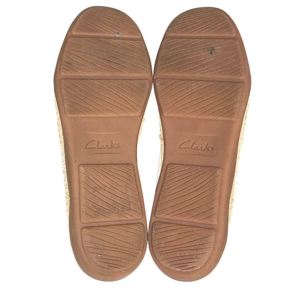 Clarks Elana Ruby Loafers Off White Perforated Slip On Espadrille Womens 11 W - Picture 8 of 8